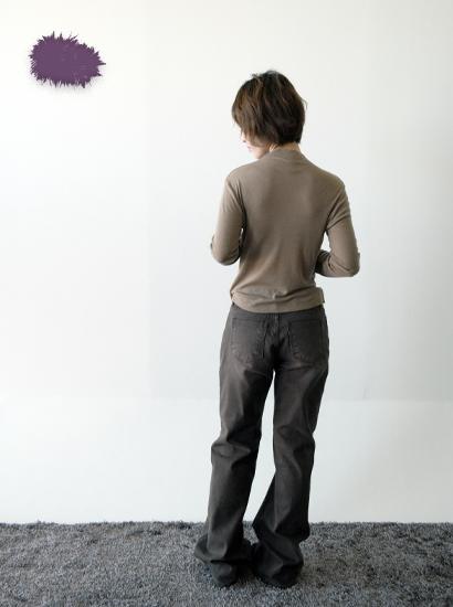 에프터먼데이 브라운 로우 부츠컷 데님