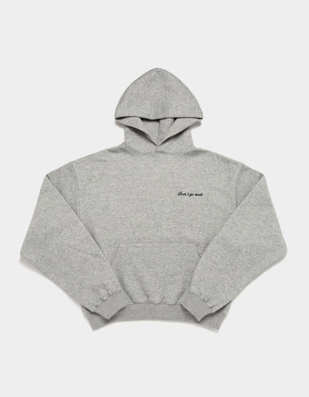 'Don\'t go back\' Everyday Hoodie (Melange Grey)