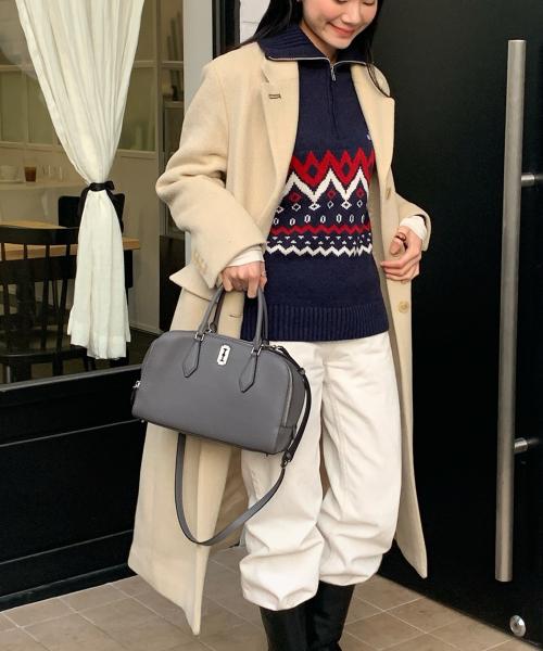 Halfmoon Two Block Tote S (하프문 투 블럭 토트 스몰)_2colors