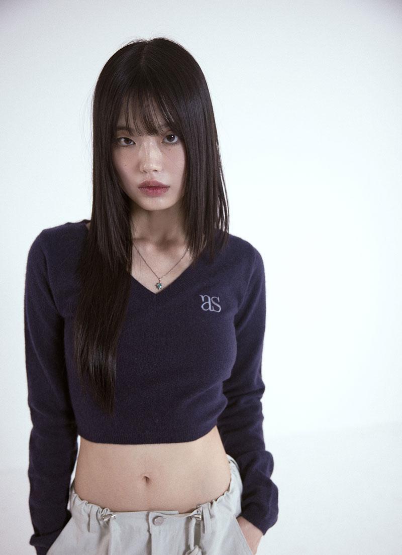 MILD V KNIT / DARK-NAVY