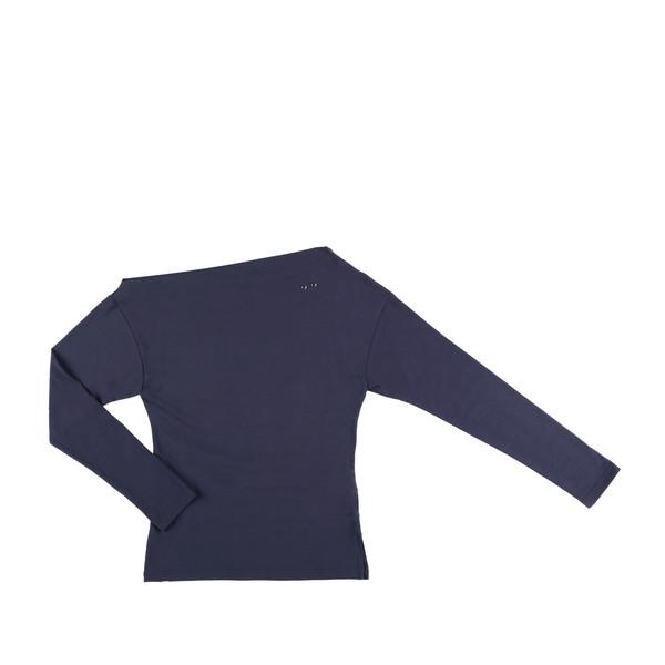 ONE-SHOULDER ELASTIC T (NAVY)