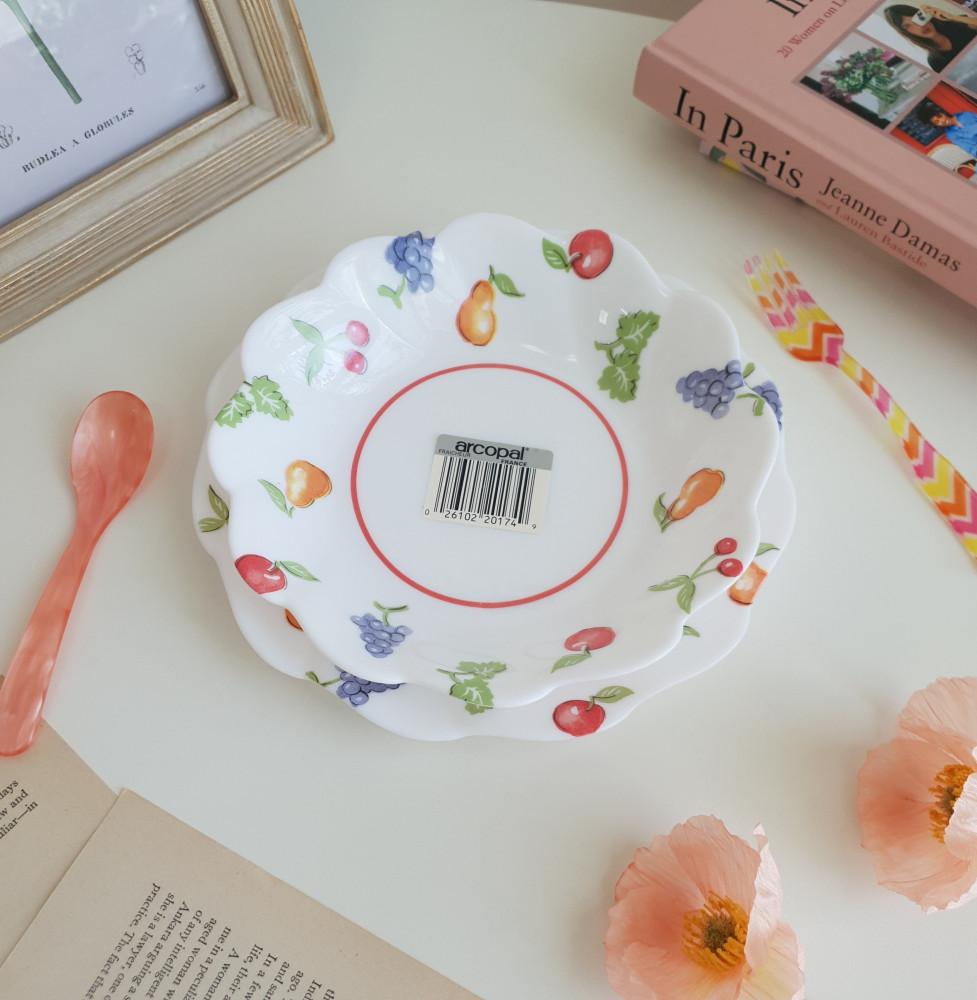 [빈티지] 아코팔 프루트 디저트 보울&플레이트 소소한식탁