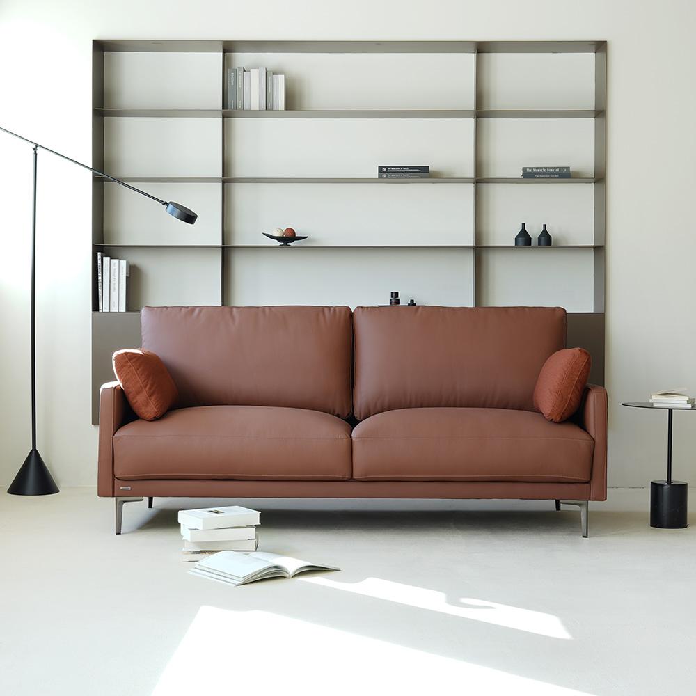 킨 천연면피가죽 3인 소파