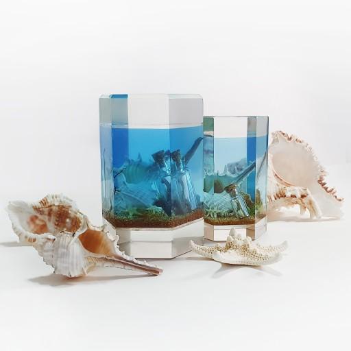 🌊바다 큐브🌊 탯줄,메세지,탄생석을 담아보자.🌹