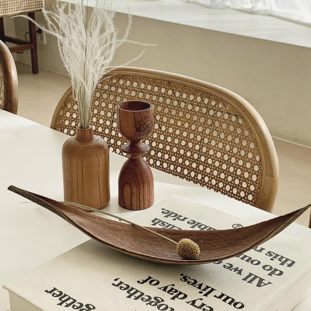 유월가게 팜패들 코코넛 리프 우드오브제 촬영소품 2type