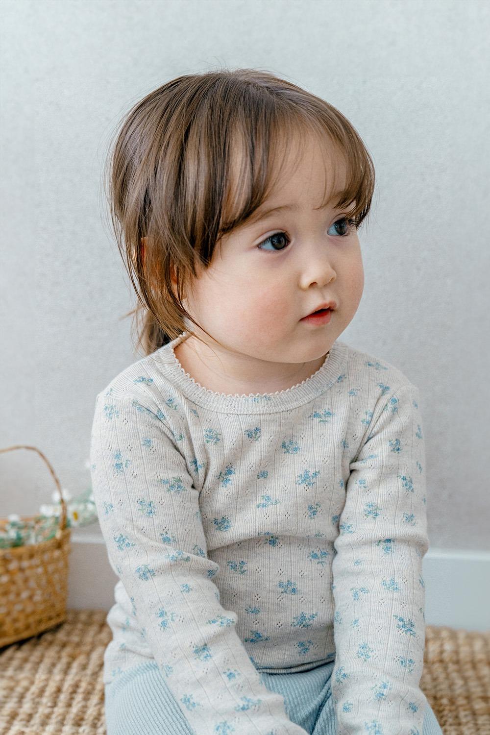 피콧 플라워 셋업 - 페블그린