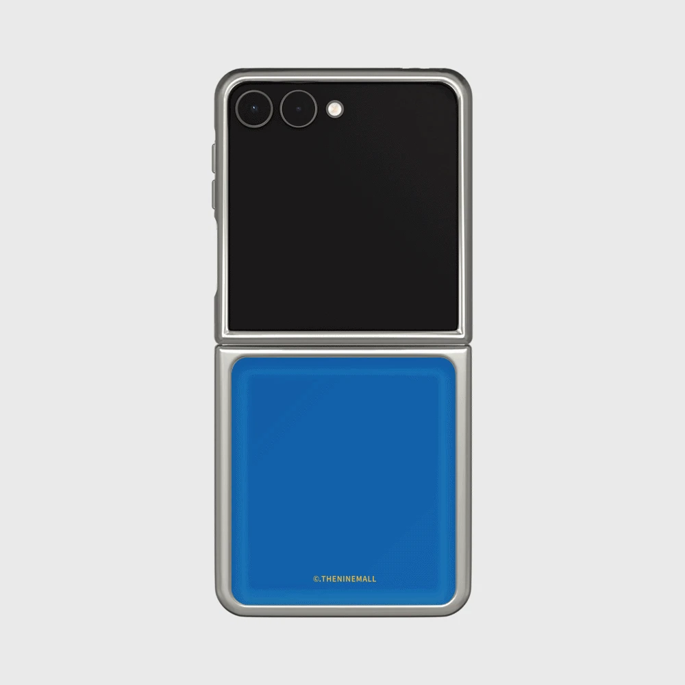 스프링 베이직 컬러 Z플립 실버 범퍼케이스