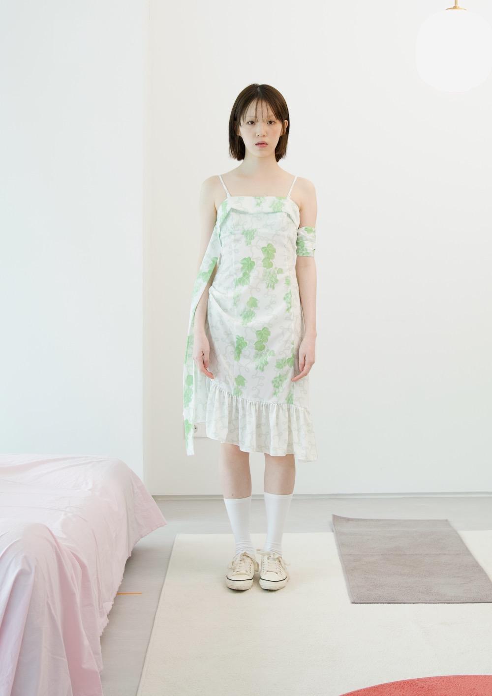 (주문제작) SATIN RIBBON SLIP DRESS