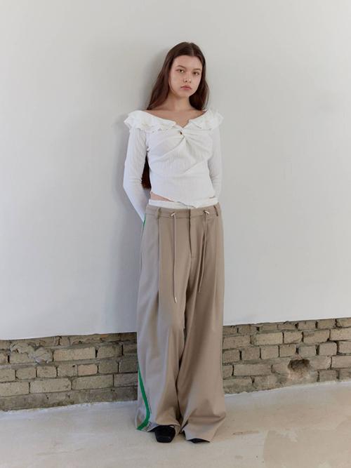 DOUBLE STRAP PANTS / BEIGE