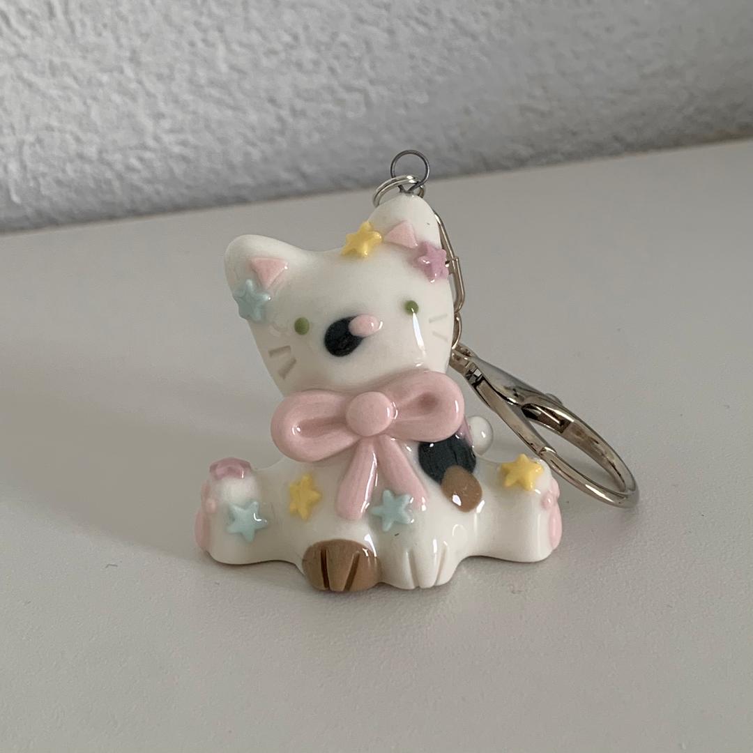 별사탕 고양이 키링 (삼색 고양이)