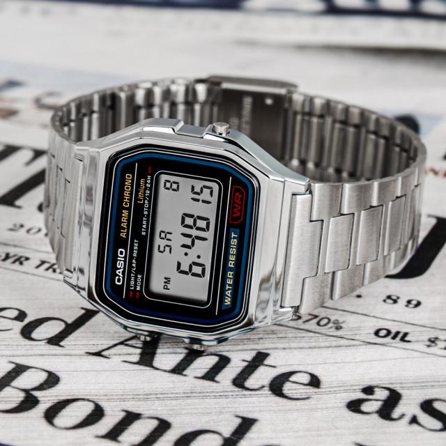카시오 A158WA-1D 빈티지시계 패션 메탈 전자 손목 시계