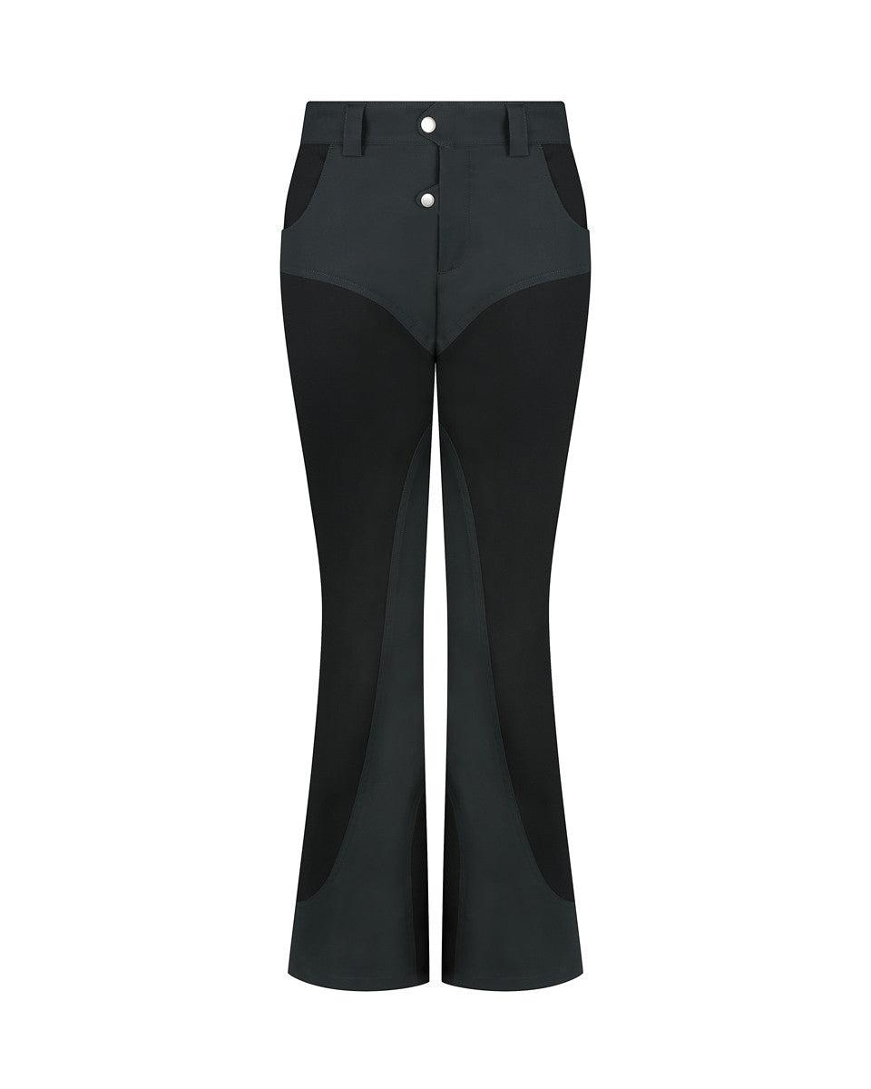 KATER BODY SCULPTURE SEMI BOOTCUT PANTS BLACK