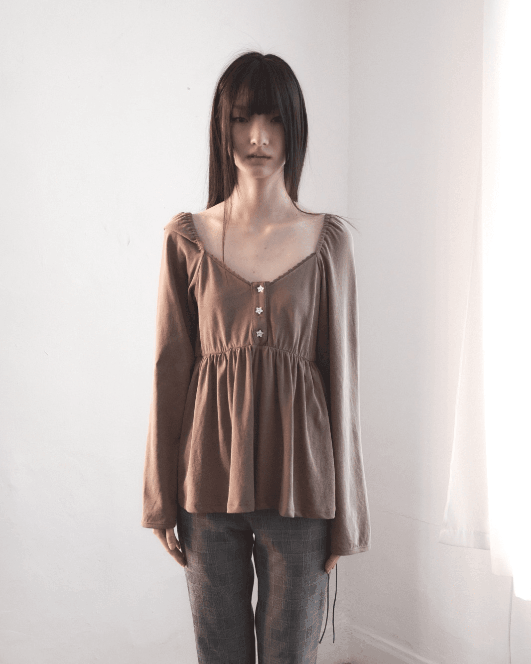 Shell Star Blouse (Brown)