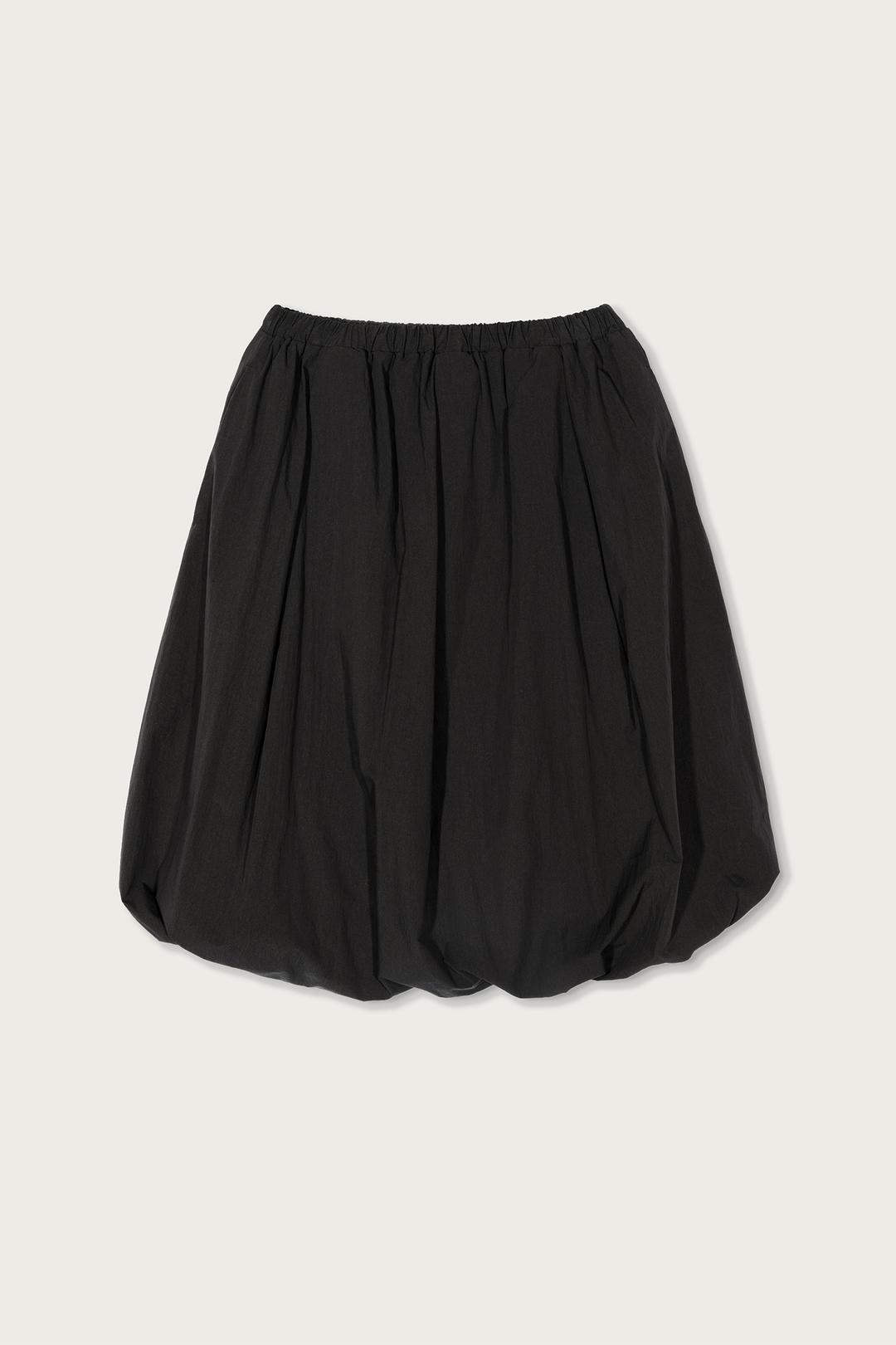BALLOON MIDI SKIRT BLACK