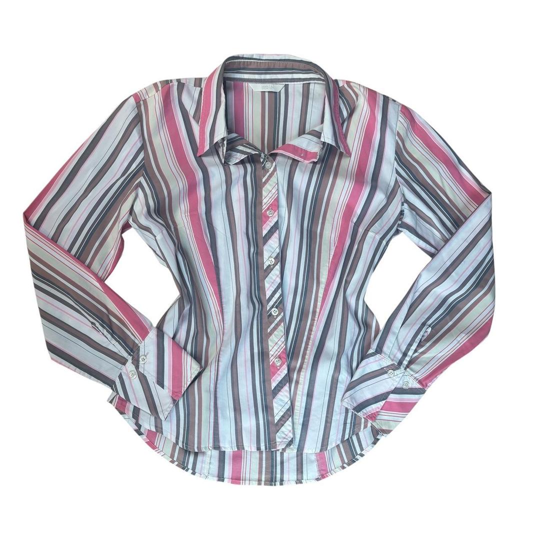 Gorgeous Y2K pink, white brown and grey fitted...