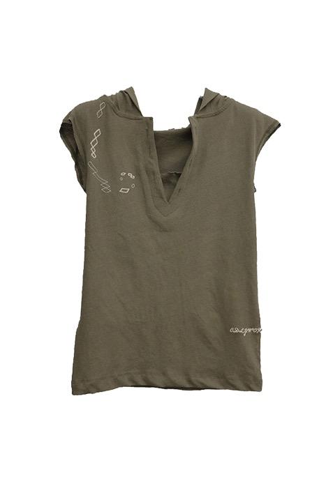Slim Fit Sleevless Hoodie, Gust