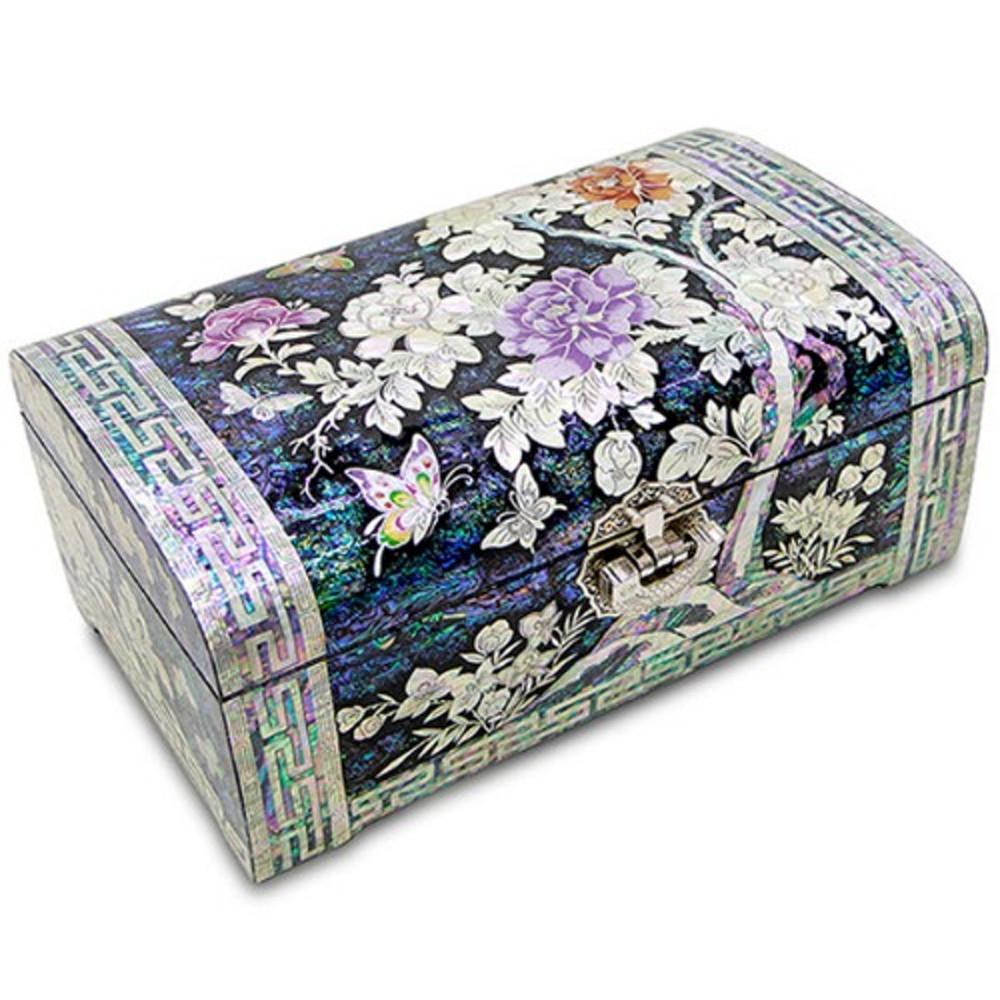 목단꽃나무 2단 굴림 좌보석함-박인호 작품