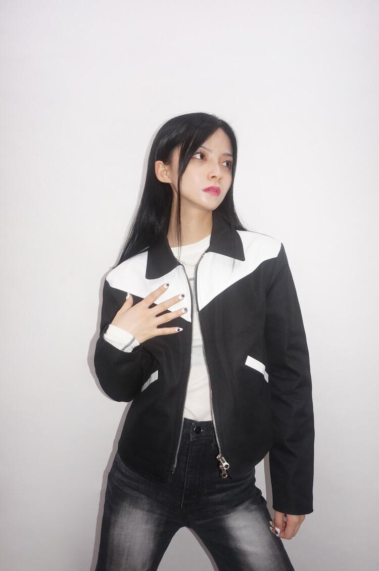 [Unisex] Contrast crop JK