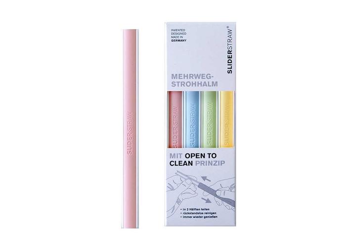 세척솔이 필요 없는 다회용 리유저블 빨대 믹스 4개입 (숏 버전)