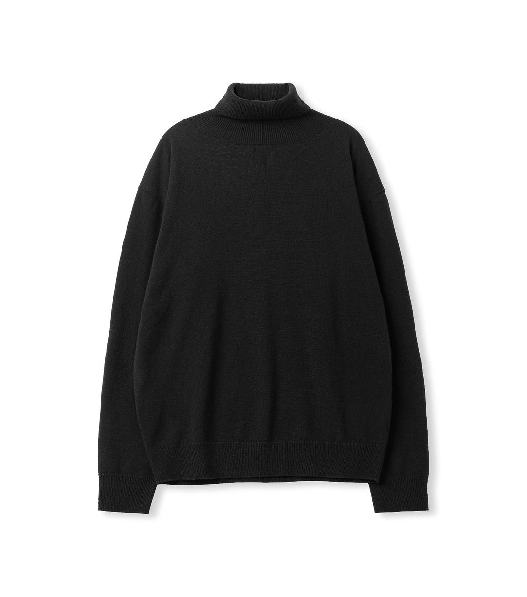 릴렉스드 울 터틀 넥 니트 (블랙)