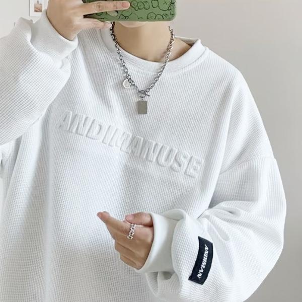 앤드 양각 레터링 맨투맨