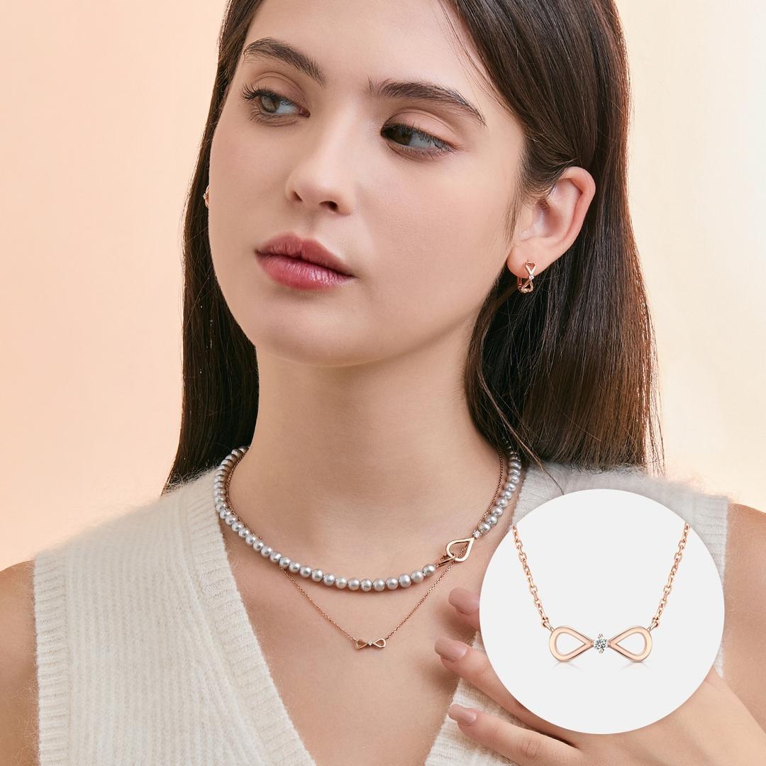 스틸라 14K 로즈 네크리스 A233GN1356R4A