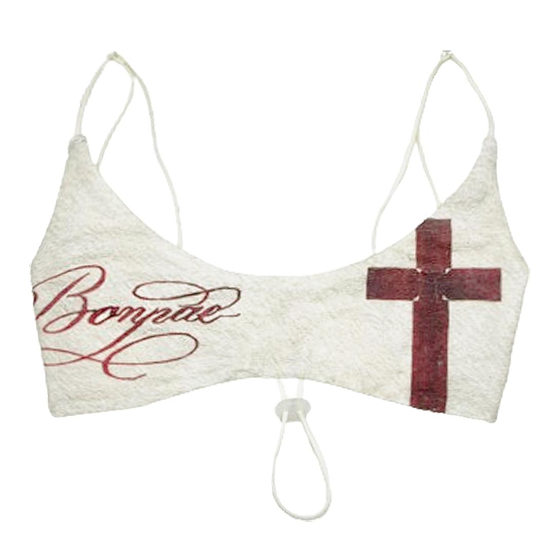 Graphic bikini top (Ivory)