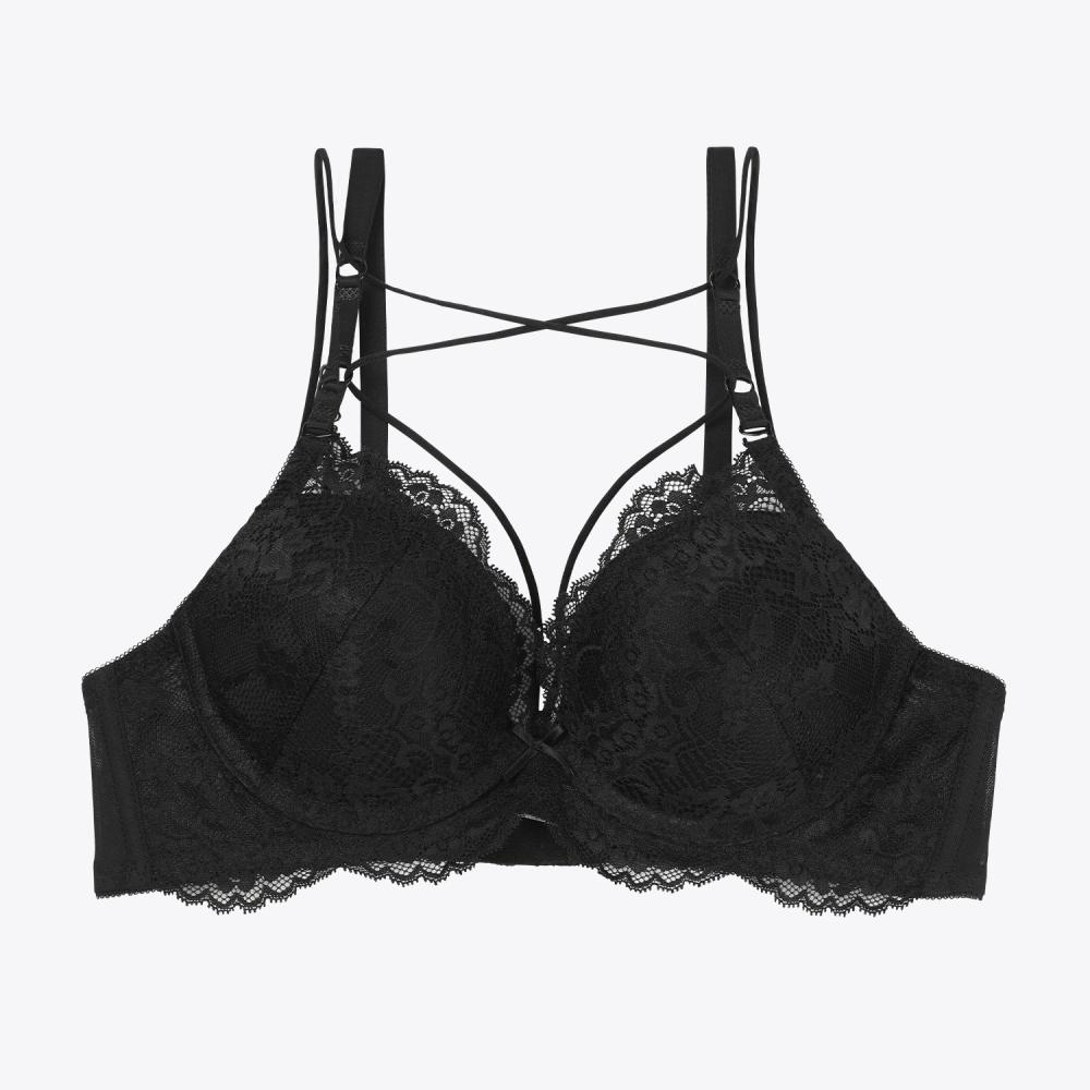 핫썸머 X스트링 블랙 브라