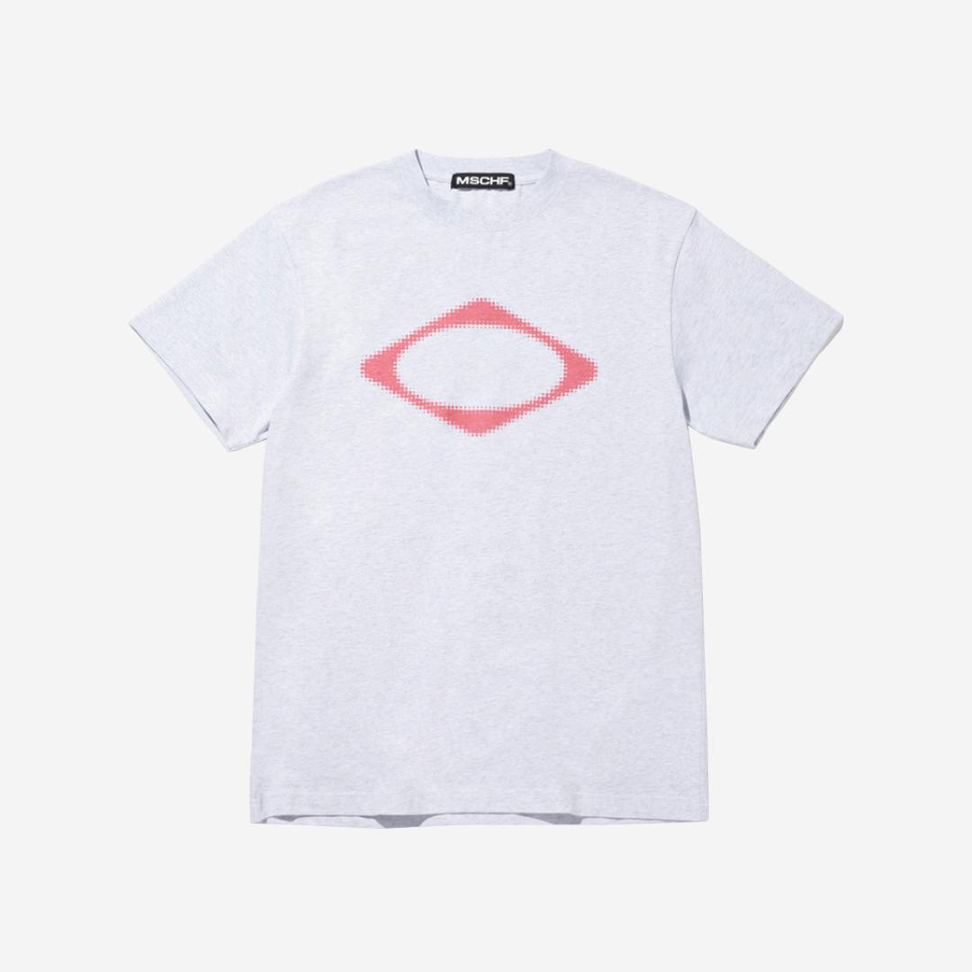 Mischief Rhombus Blur T-Shirt Basic Melange Grey