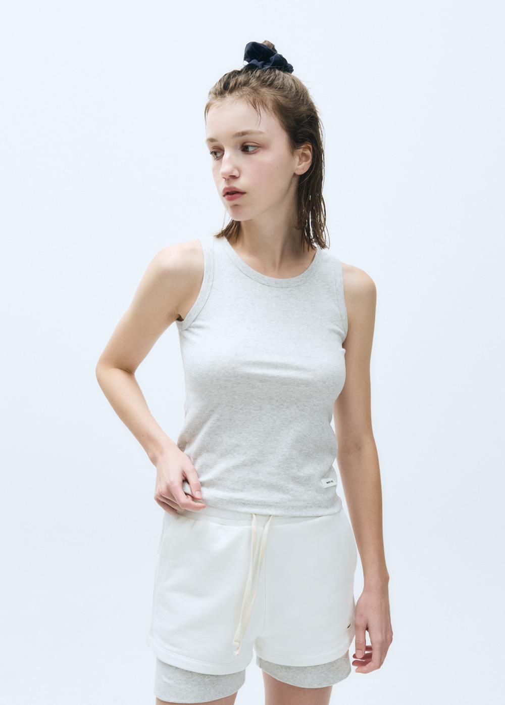 W BASIC SLEEVELESS light heather gray
