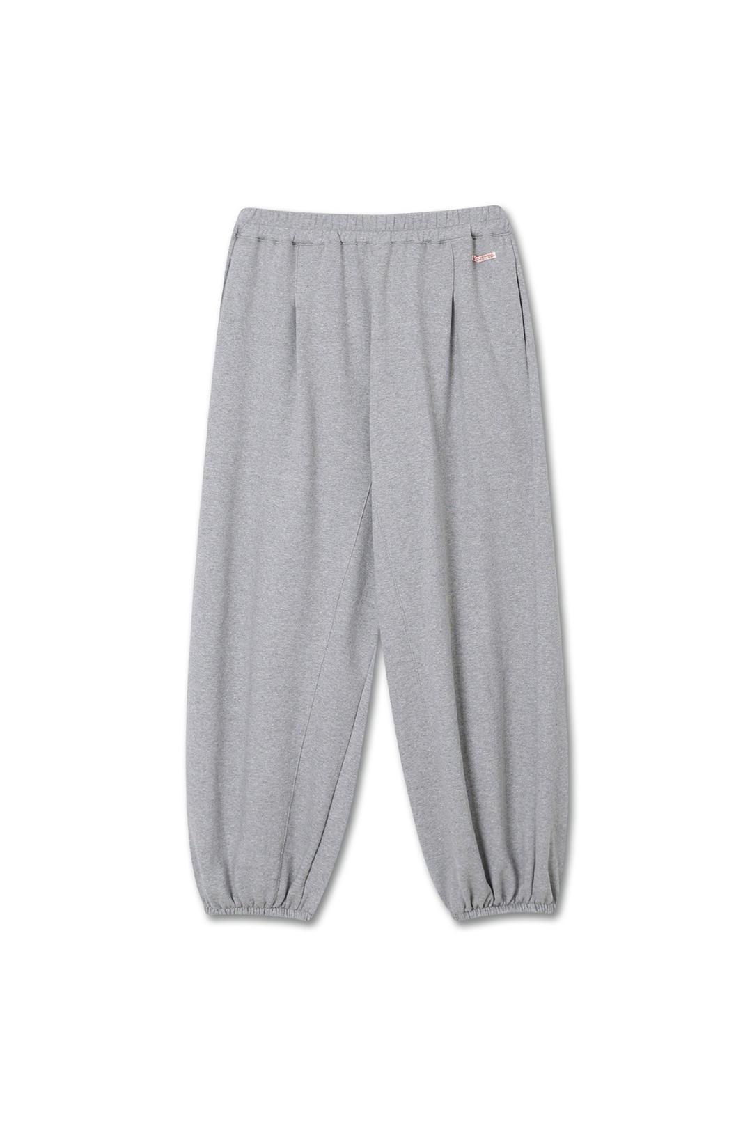 SOFT TOUCH ONE-TUCK SWEATPANTS MELANGE GREY