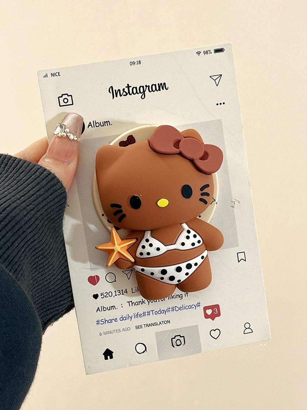 심플한 키티 캐릭터 맥세이프 호환 거치대