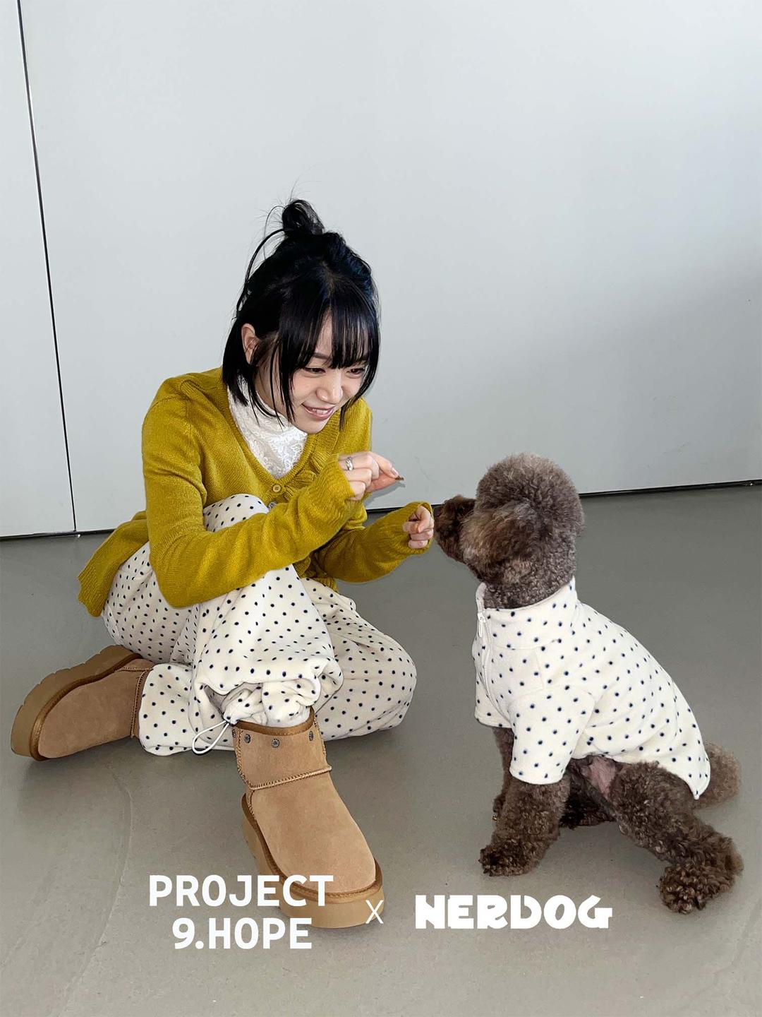 [9.hope X nerdog] milk dot fleece PT