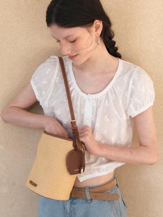 Veneta Weaving Bucket Bag Natural