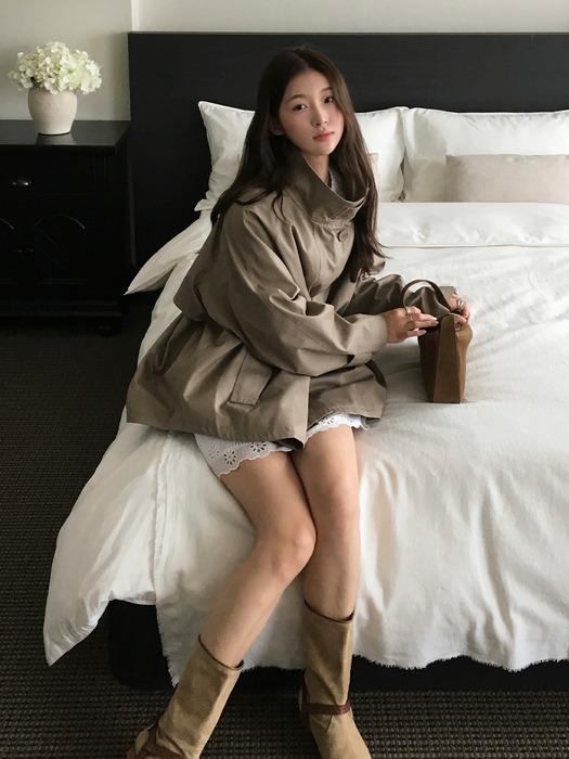 [수정 PICK] BAYLIN cape trench coat_KHAKI GRAY