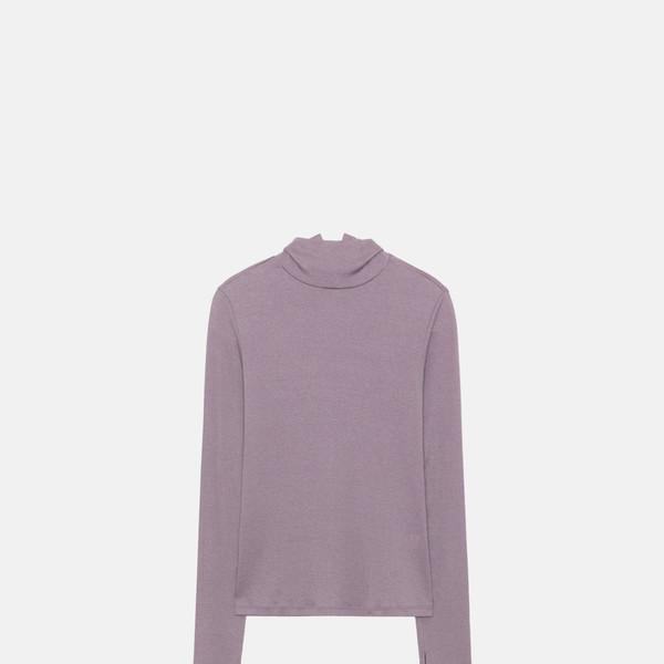Soft Neck Wool Hoodie (pale purple)