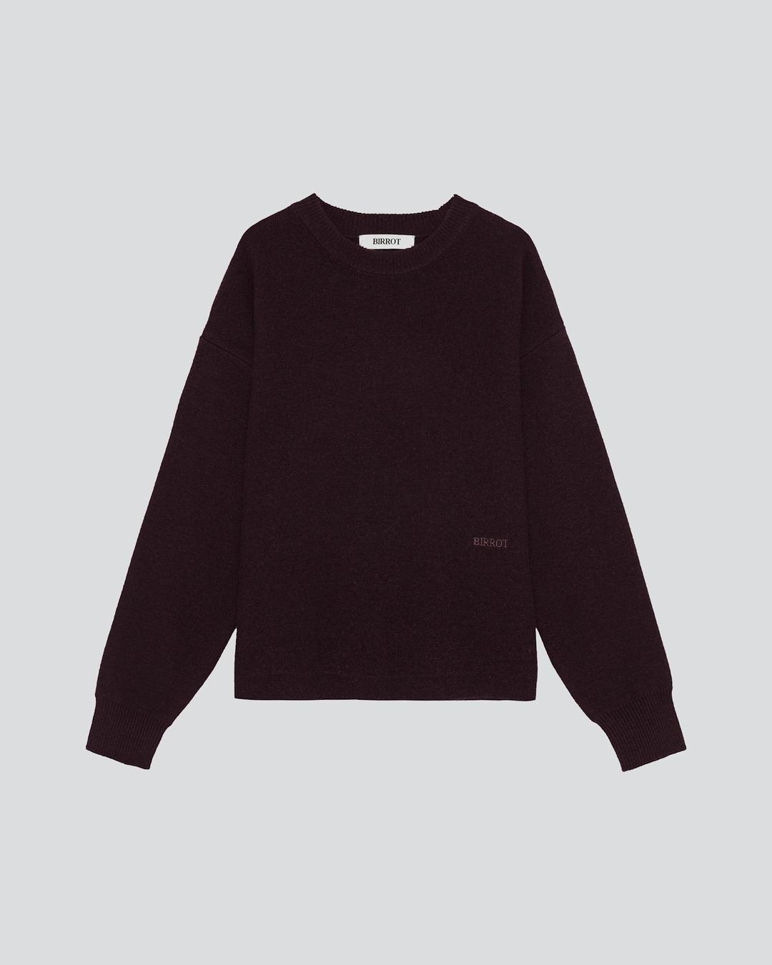 MERINO KNIT JUMPER - DARK MAROON / 1