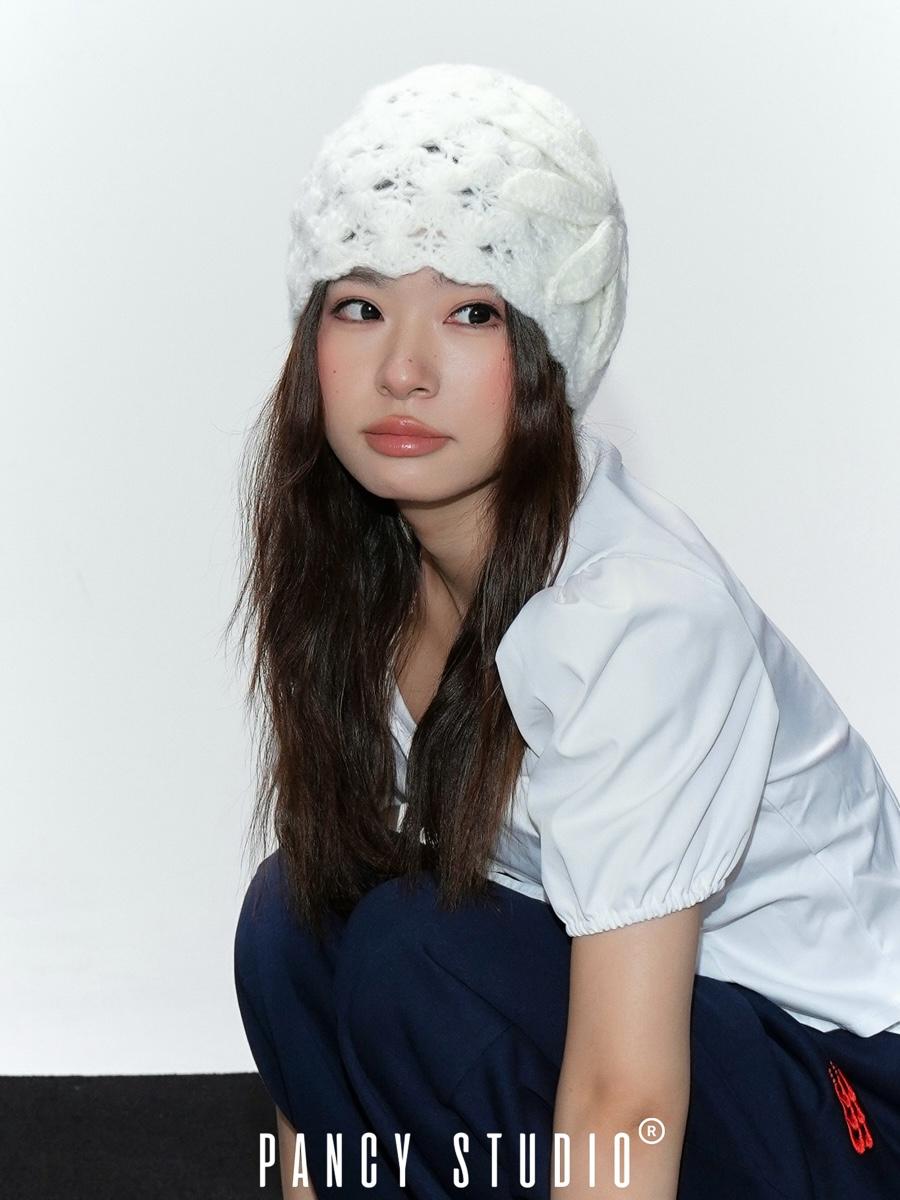 PANCY STUDIO Flower Knitted Beanie (5color)
