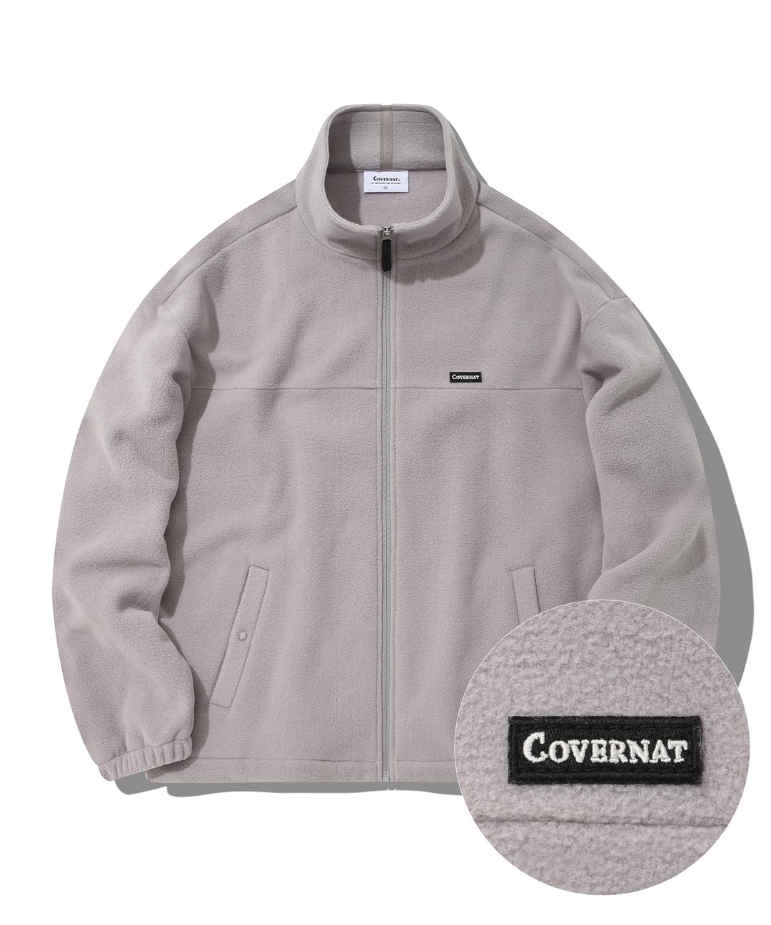 플리스 집업 자켓 퍼플