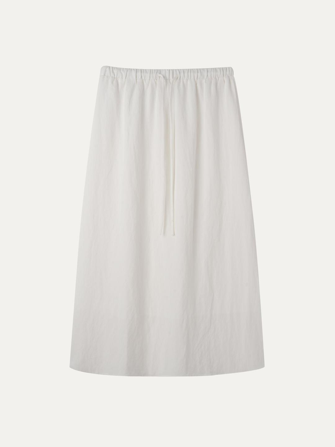 A-line Banding Skirt_White