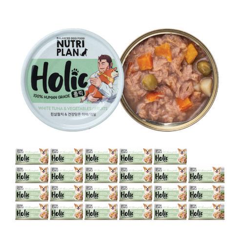 뉴트리플랜 홀릭 강아지 흰살참치 & 건강담은 야채 과일 85g
