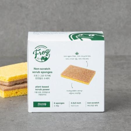 FROG 고운아가베천연펄프수세미6P