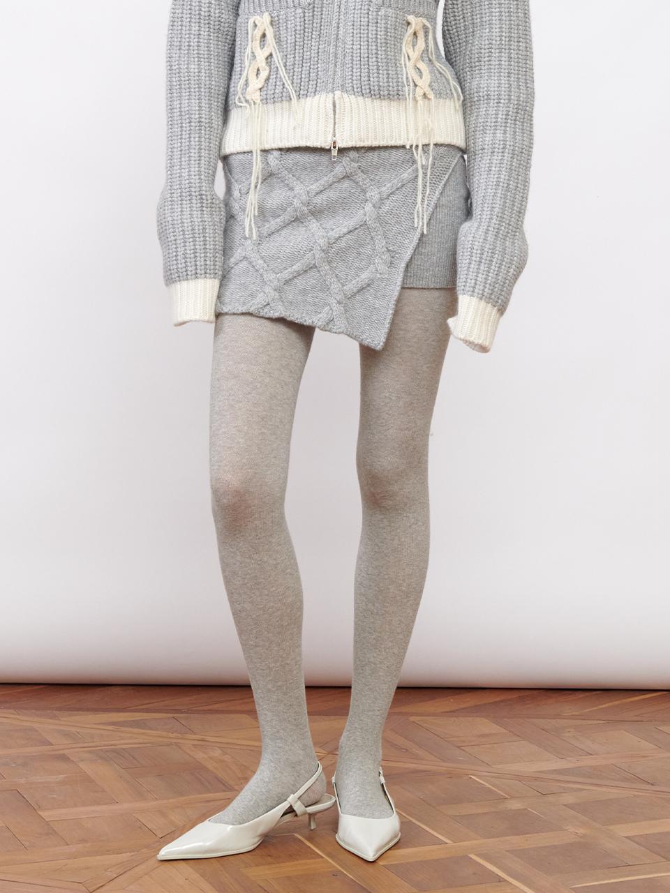Cable Knit Skort Grey