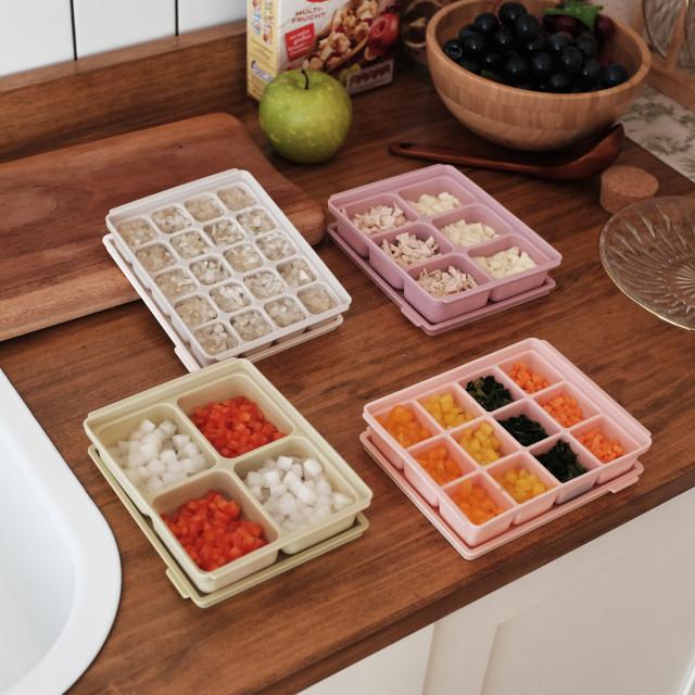티지엠 쏙쏙 실리콘 멀티 큐브 이유식 보관 용기 신컬러 [이유식 소분 / 보관 용이]