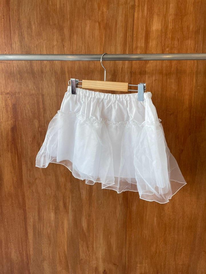 White banding tutu skirt