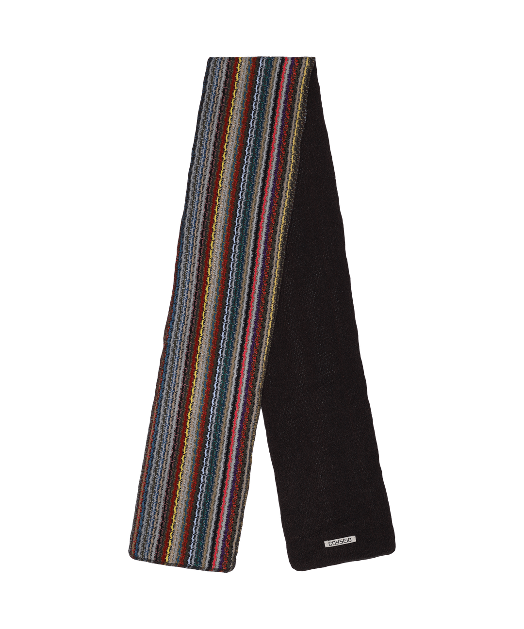 DOUBLE KNIT MUFFLER BROWN