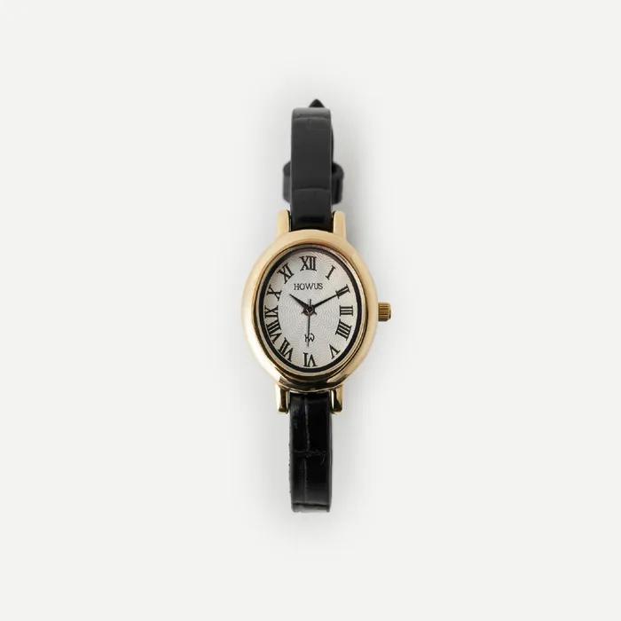 [11차리오더]CLASSIC ELLIPSE LEATHER WATCH (GOLD)