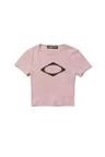 RHOMBUS BLUR T-SHIRTS MINI_DUSTY PINK