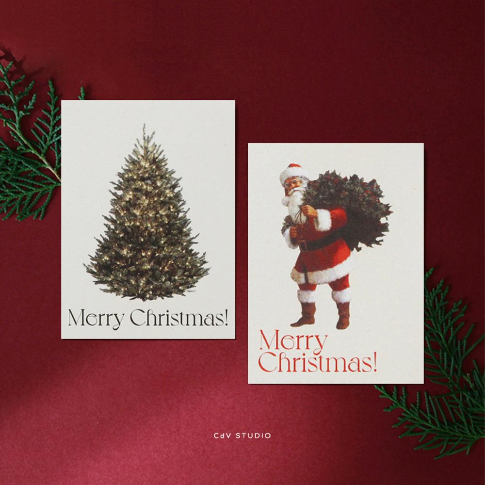 미니 감성 빈티지 크리스마스 산타 성탄절 엽서 제작