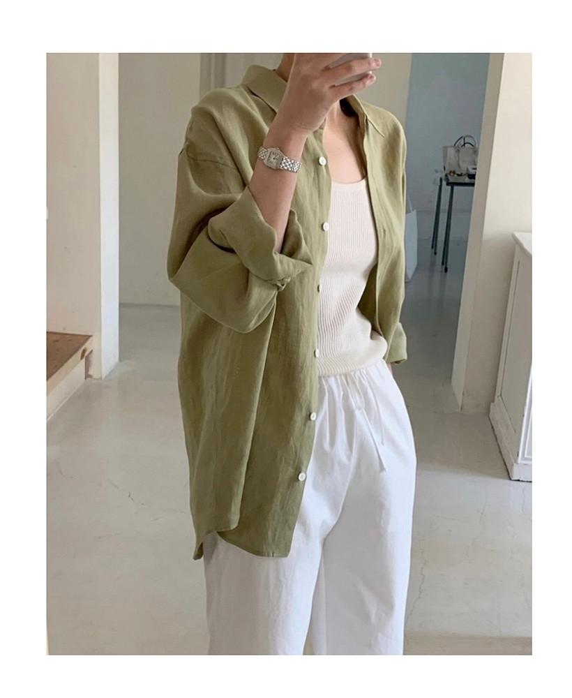 [쿠폰] Monique 모니크 린넨 100 셔츠 블라우스 (4c)